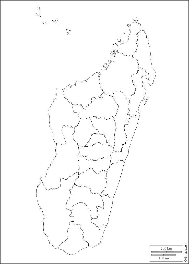 ಮಡಗಾಸ್ಕರ್ ನಕ್ಷೆ ಔಟ್ಲೈನ್
